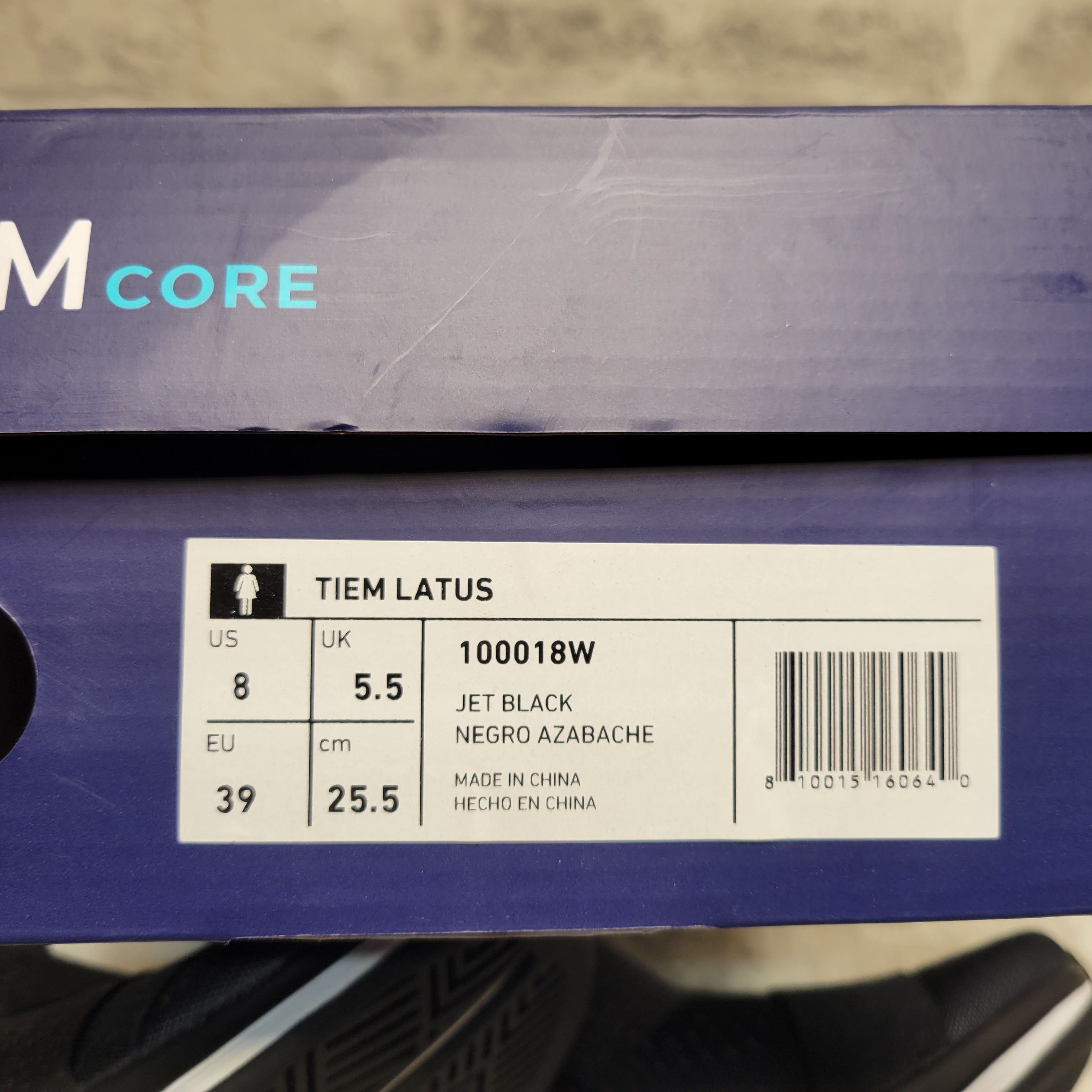 TIEM Latus Studio Fitness Cross-Training Sneaker (8, Jet Black) (7876402118894)